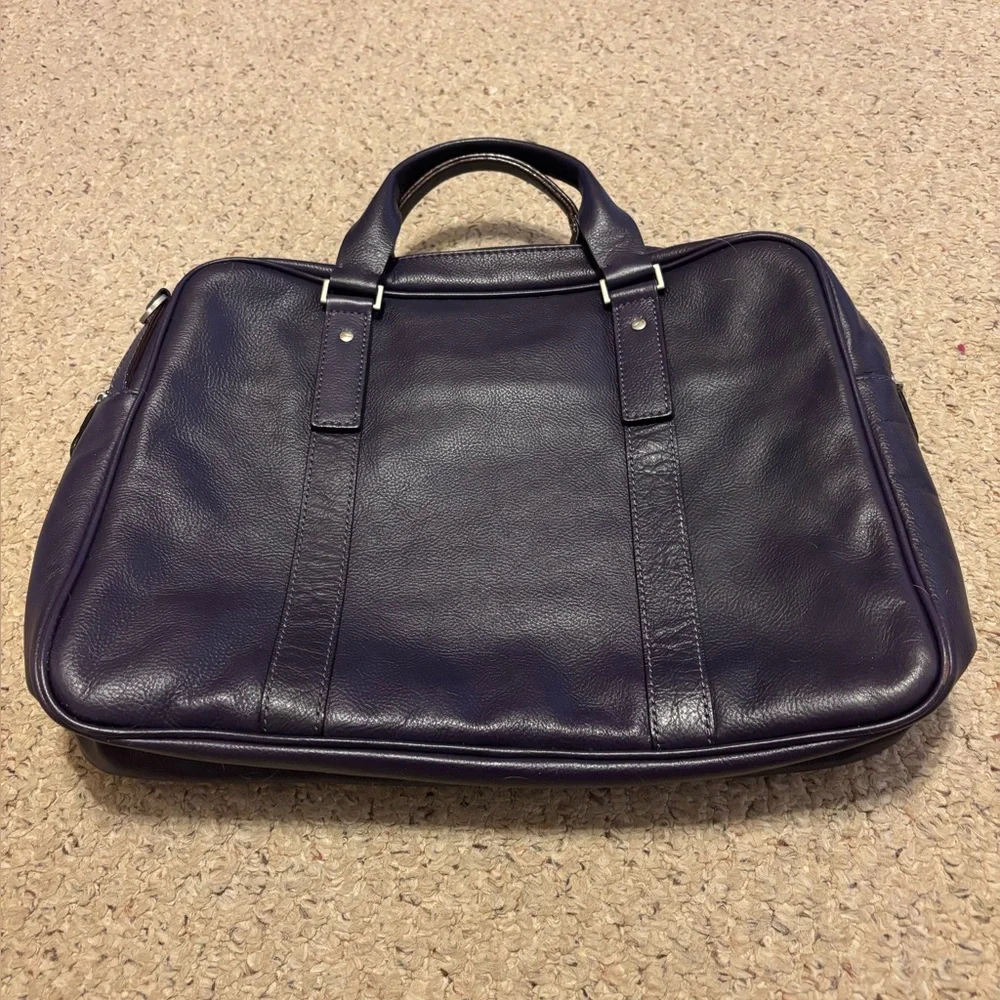 JACK SPADE MENS BLACK PEBBLED LEATHER BRIEFCASE BAG VINTAGE EUC UNISEX